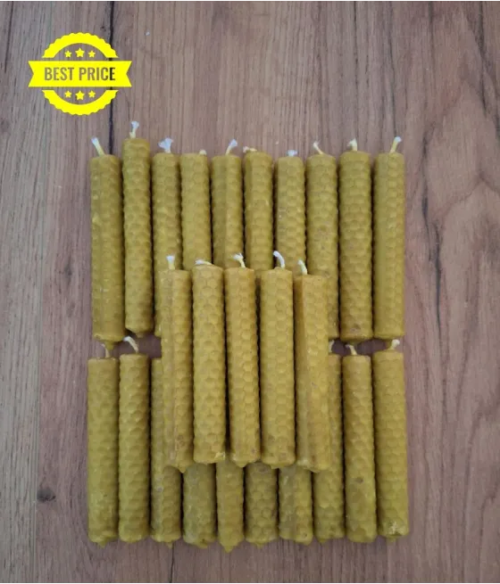 25X Amarilla Vela de miel de color 10x1cm