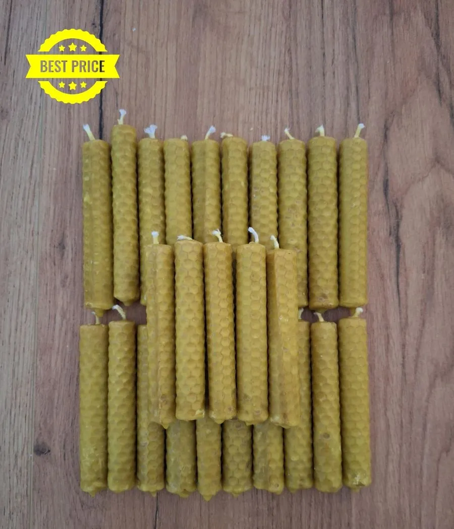 25X Amarilla Vela de miel de color 10x1cm 25X Amarilla Vela de miel de color 10x1cm