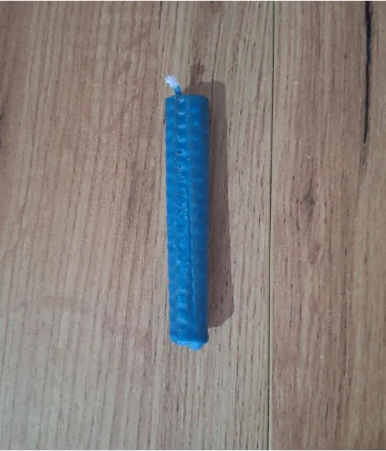 25X Azul Vela de miel de color 10x1cm