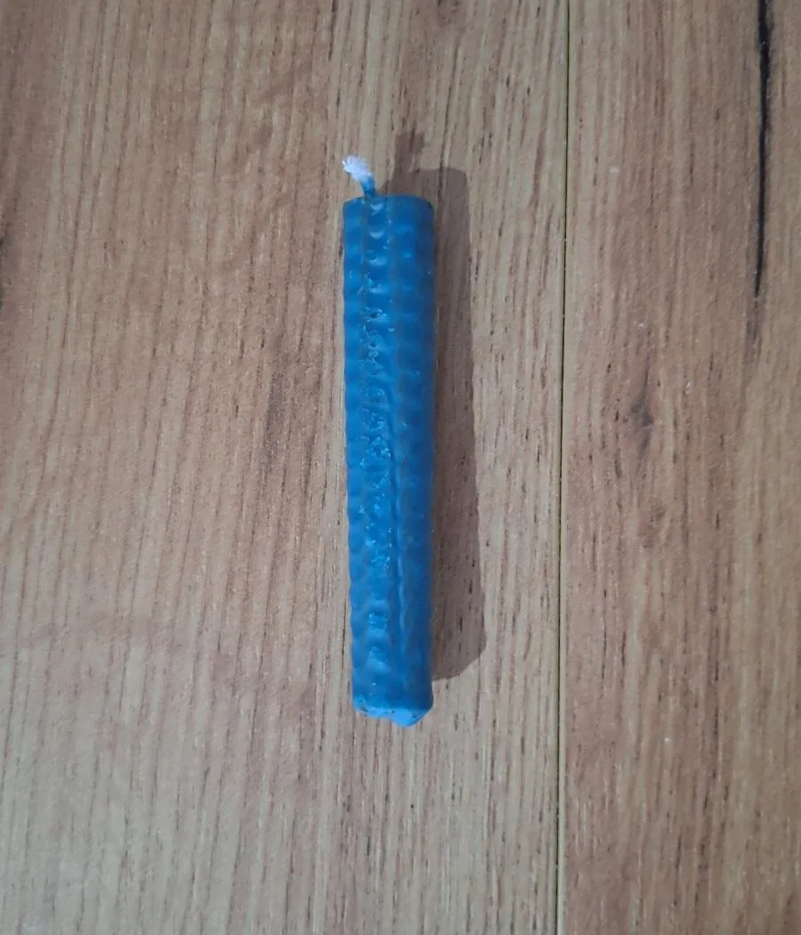 Azul Vela panal de miel de color 10x1cm Azul Vela panal de miel de color 10x1cm