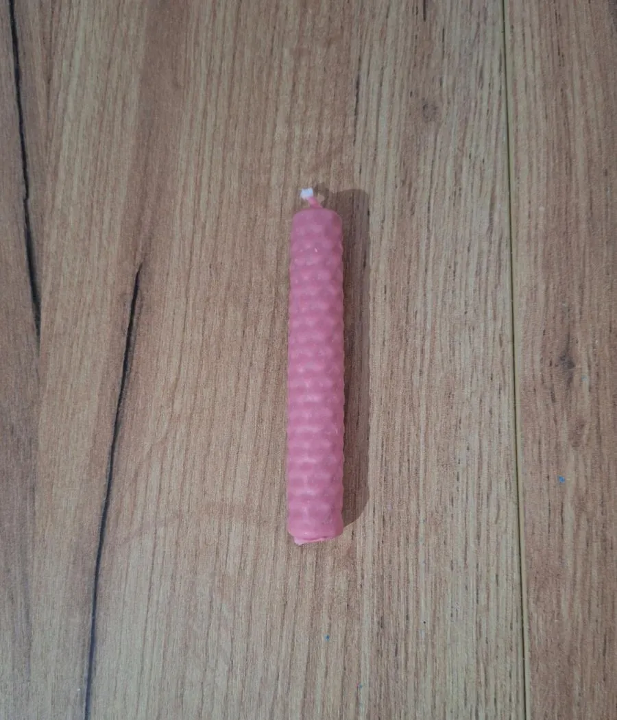 Rosa Vela panal de miel de color 10x1cm Rosa Vela panal de miel de color 10x1cm