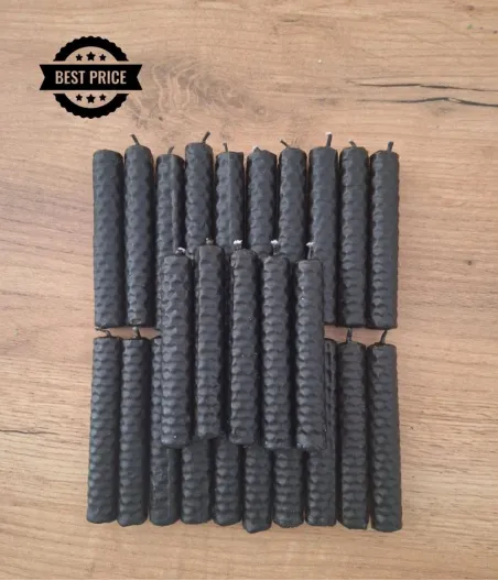 25X Negra Vela de miel de color 10x1cm