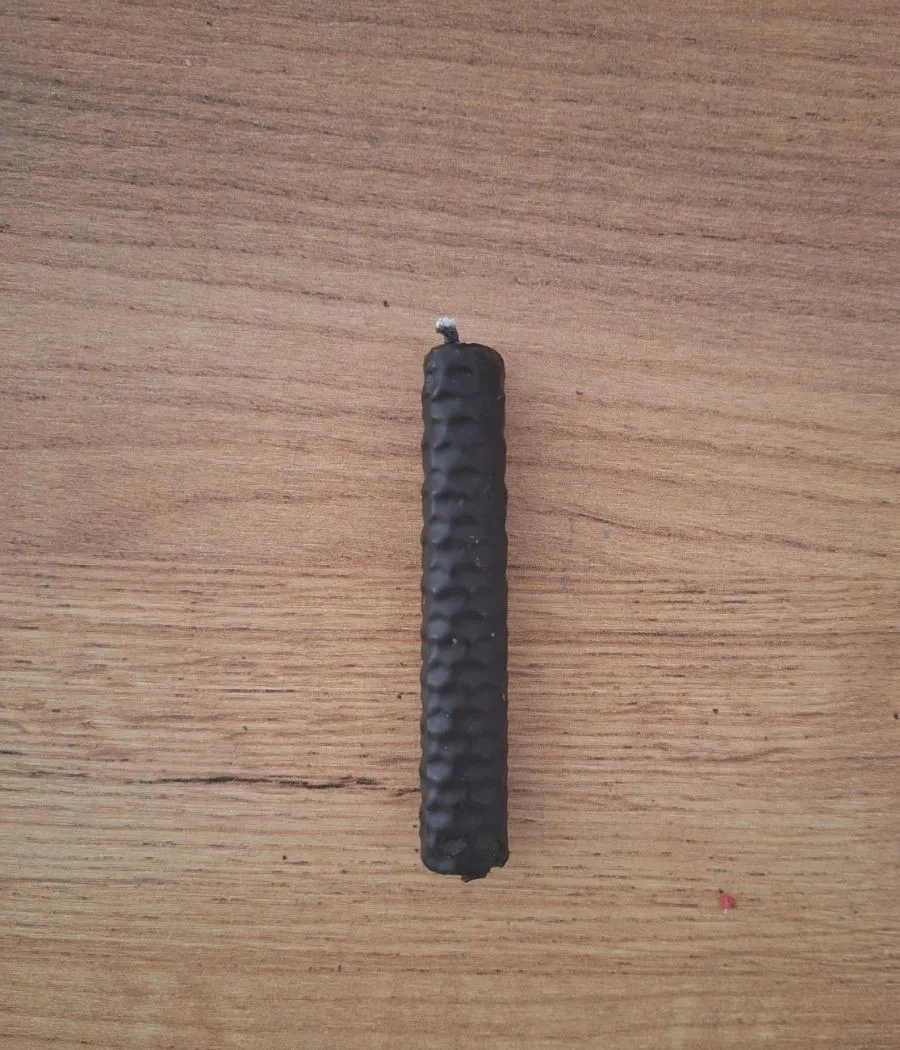 Negro Vela panal de miel de color 10x1cm Negro Vela panal de miel de color 10x1cm