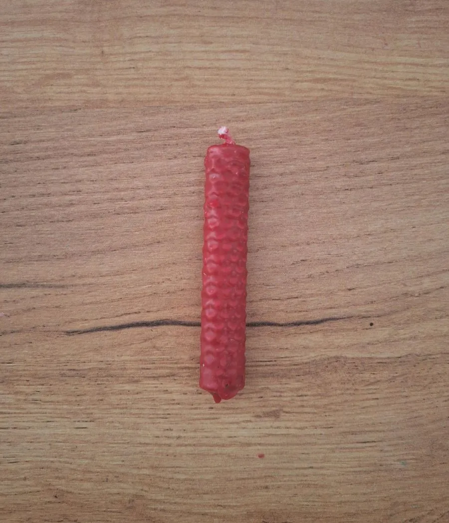 Rojo Vela panal de miel de color 10x1cm Rojo Vela panal de miel de color 10x1cm