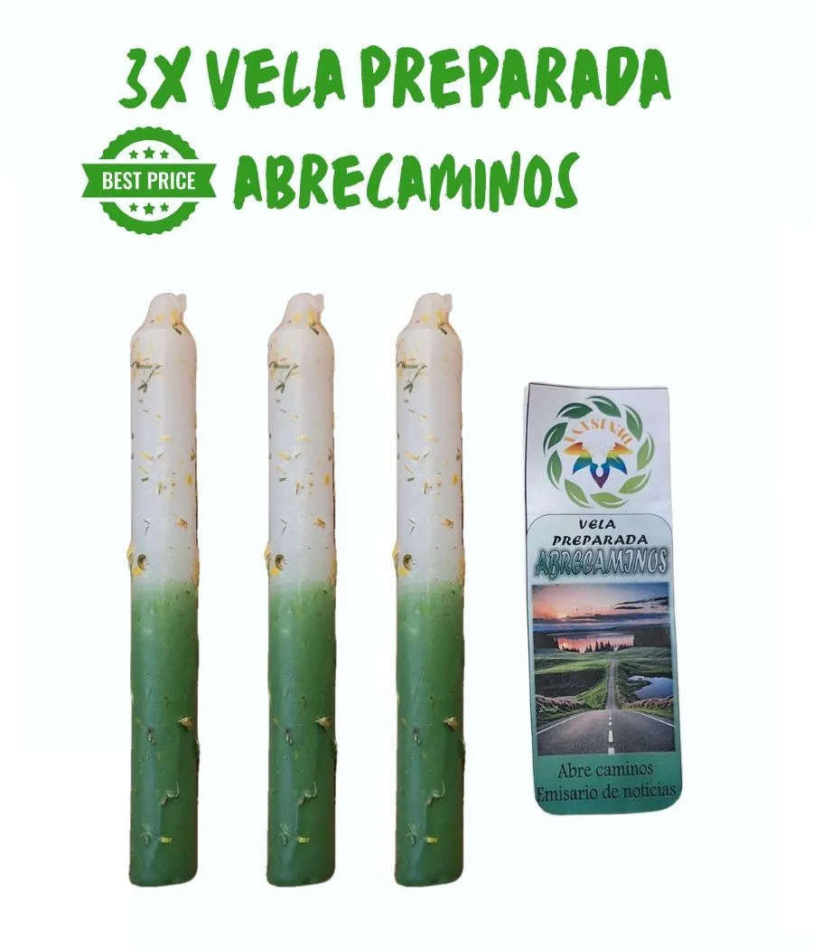 pack 3x abre caminos - Vela preparada abrir caminos con oración pack 3x abre caminos - Vela preparada abrir caminos con oración