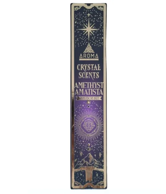 Amatista Incienso aroma Crystal Artesanal - Alivia el Estrés